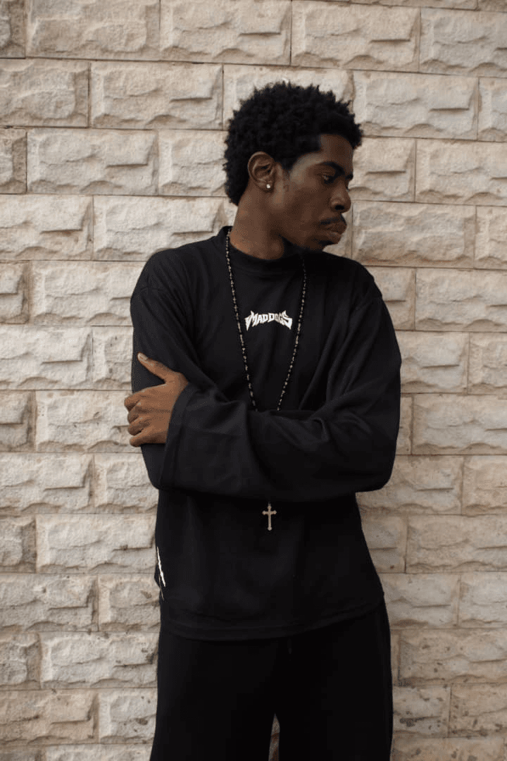 SAVE ME TEE - Black Layered Sleeve - View 3