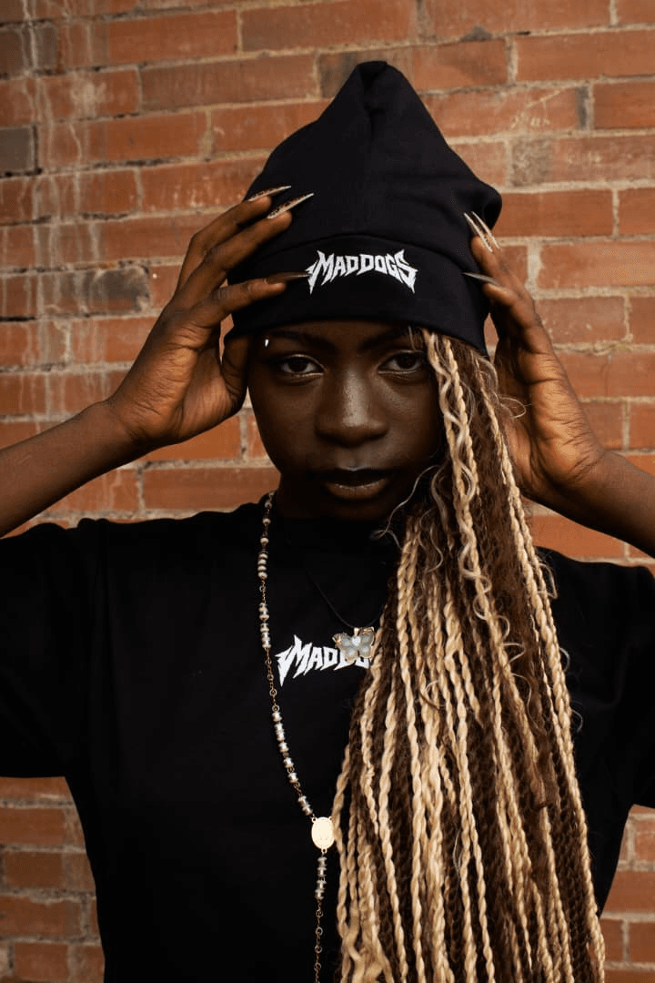 SKULL CAP - Black Skull Cap - View 2