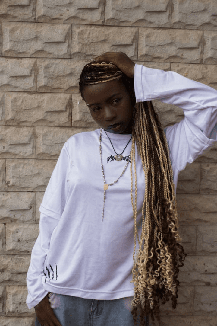 SAVE ME TEE - White Layered Sleeve - View 1