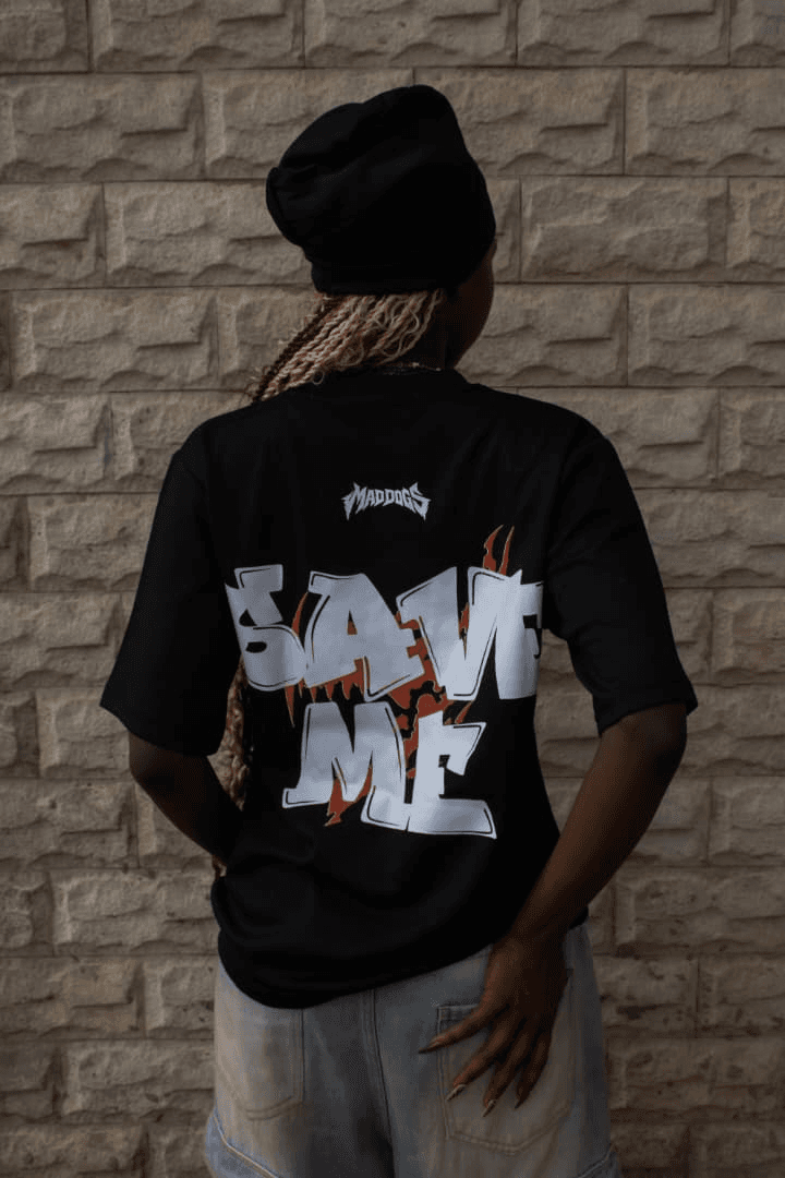 SAVE ME TEE - Black Short Sleeve - View 2
