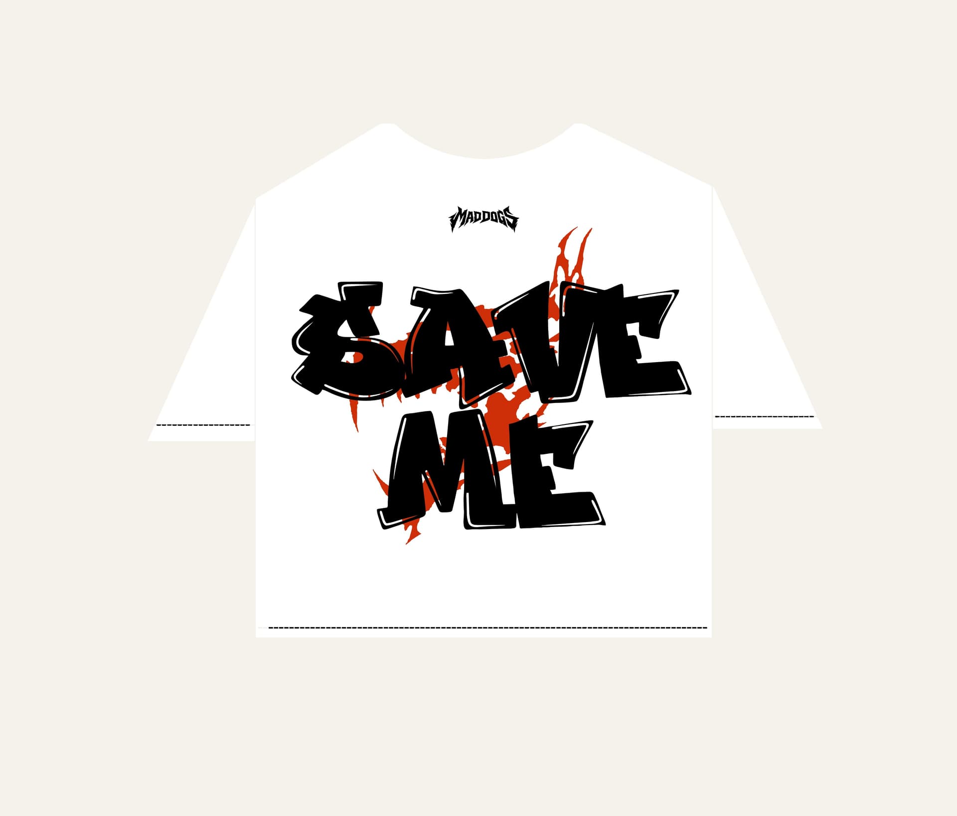 SAVE ME TEE - White Short Sleeve - View 4